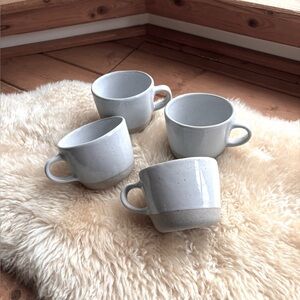 Crate and Barrel Stoneware Mugs